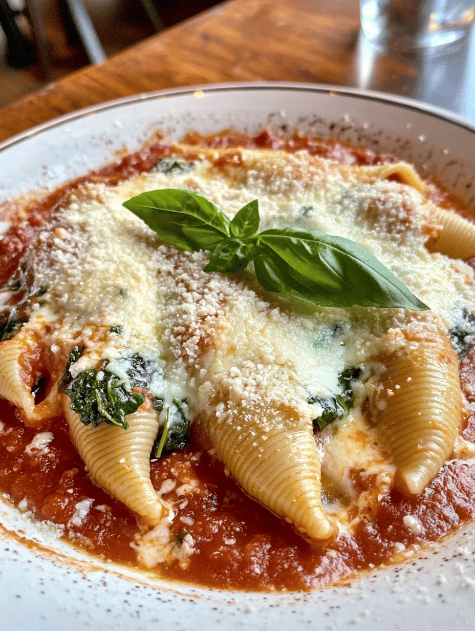 When it comes to comfort food, few dishes can rival the irresistible charm of pasta. Among the myriad of Italian-inspired recipes, Deliciously Cheesy Spinach & Ricotta Stuffed Shells stand out as a true crowd-pleaser. This dish features large pasta shells generously filled with a creamy mixture of ricotta cheese, fresh spinach, and a medley of seasonings, all topped with marinara sauce and gooey mozzarella. It’s a meal that not only warms the heart but also satisfies the palate with its rich flavors and comforting textures.