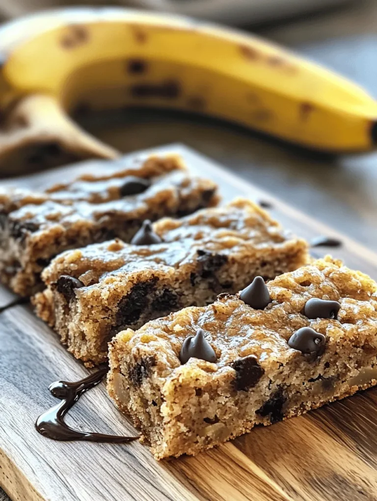 One of the key reasons why Chocolate Chip Banana Bliss Bars are both delightful and guilt-free is the incorporation of bananas and unsweetened applesauce into the recipe. Bananas are a nutritional powerhouse, providing a wealth of benefits. They are rich in essential nutrients such as potassium, vitamin C, and vitamin B6. Additionally, bananas contain fiber, which aids in digestion and helps you feel full longer. The natural sugars in bananas also mean that they can add a lovely sweetness to baked goods without the need for excessive added sugars.