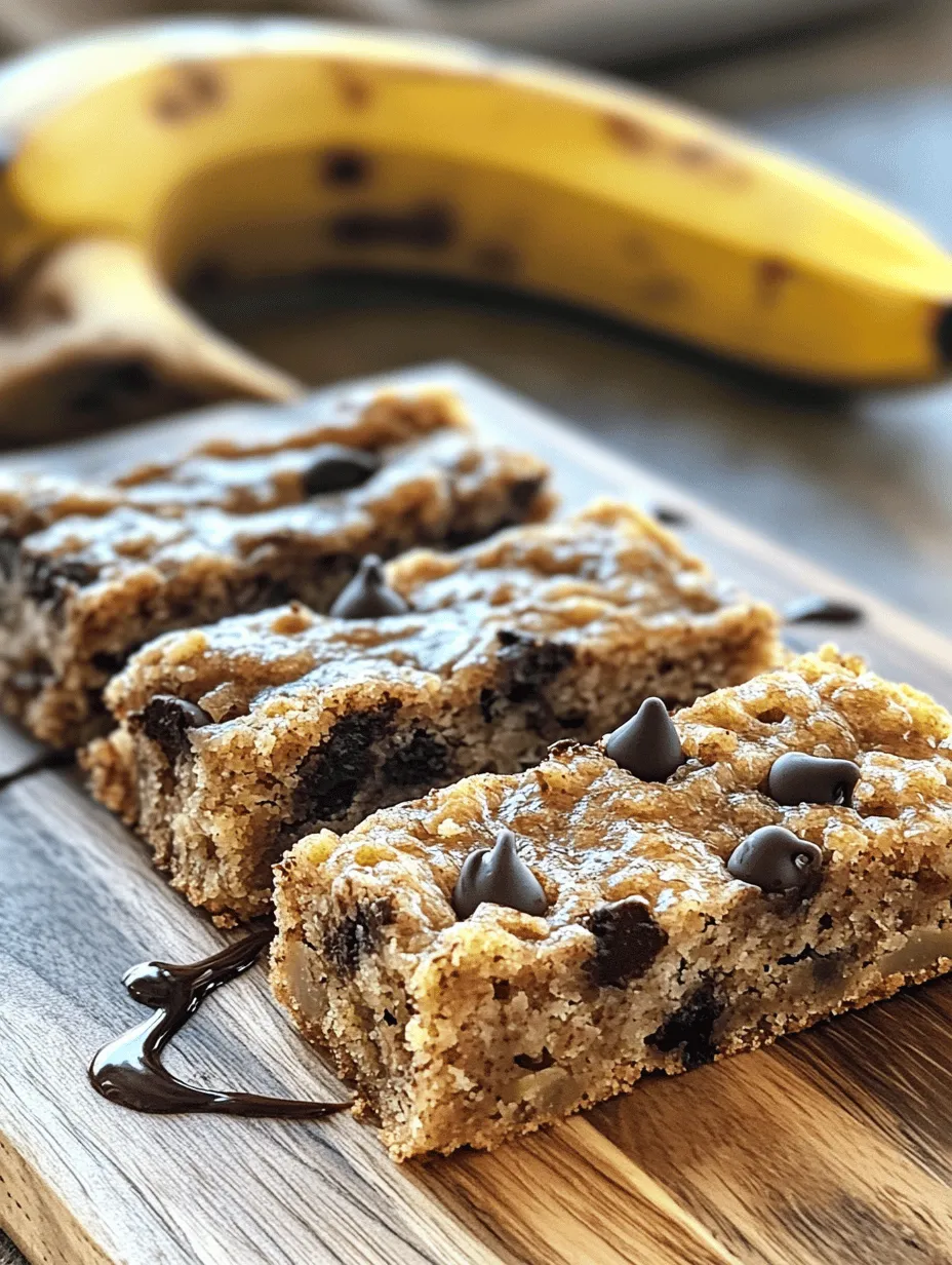 One of the key reasons why Chocolate Chip Banana Bliss Bars are both delightful and guilt-free is the incorporation of bananas and unsweetened applesauce into the recipe. Bananas are a nutritional powerhouse, providing a wealth of benefits. They are rich in essential nutrients such as potassium, vitamin C, and vitamin B6. Additionally, bananas contain fiber, which aids in digestion and helps you feel full longer. The natural sugars in bananas also mean that they can add a lovely sweetness to baked goods without the need for excessive added sugars.