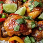 Embark on a culinary adventure that brings the vibrant flavors of Thailand directly into your kitchen with this Sweet and Spicy Thai Chicken recipe. This dish is a celebration of bold tastes and enticing aromas, combining juicy, marinated chicken thighs with a medley of crisp, colorful vegetables. The result is a tantalizing dish that strikes a perfect balance between sweetness and heat, making it an enticing option for both casual weeknight dinners and festive gatherings.