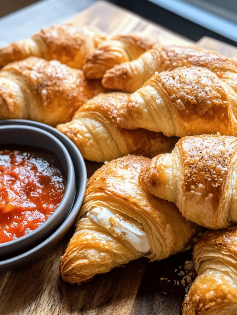 If you're searching for a delectable snack that perfectly combines flaky pastry with savory fillings, look no further than Mozzarella Pepperoni Croissant Rolls. These delightful treats are a culinary fusion of classic Italian flavors with the irresistible texture of buttery croissant dough. They are not only a hit at parties but also serve as a fantastic appetizer, game-day snack, or a comforting addition to family meals.