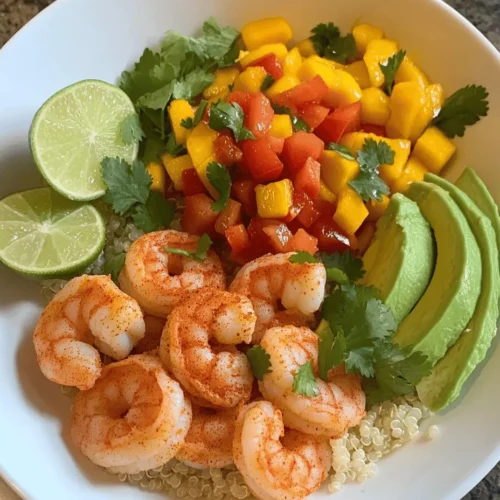 Tropical Shrimp & Avocado Bowls with Zesty Mango Salsa is a vibrant and flavorful dish that perfectly captures the essence of summer. Imagine a bowl brimming with succulent shrimp, creamy avocado, and a zesty mango salsa, all harmonizing to create a delightful meal that is both nutritious and satisfying. The combination of these ingredients not only tantalizes the taste buds but also provides a burst of tropical flavor that is ideal for warm weather dining or any occasion that calls for a refreshing meal.