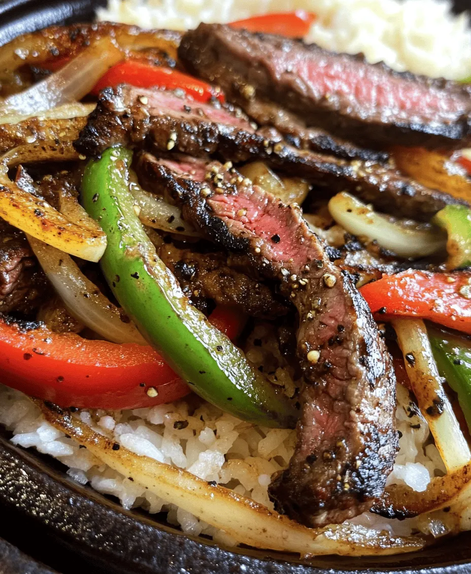 One of the most appealing aspects of Sizzling Pepper Steak with Onions is its versatility. Whether you're hosting a family gathering, preparing a romantic dinner, or simply looking for a quick meal, this dish can adapt to any occasion. The vibrant colors of the bell peppers and onions not only make for an eye-catching presentation but also promise a burst of fresh flavors in every bite. Plus, the dish is incredibly easy to customize; you can add more vegetables or adjust the seasoning according to your preferences, making it a flexible addition to your culinary repertoire.