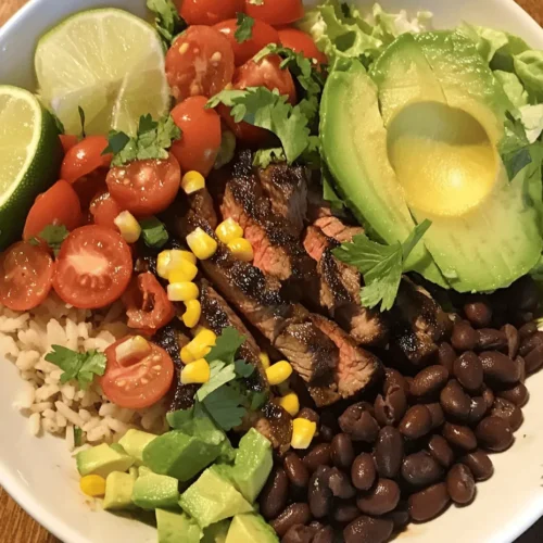 The Ultimate Steak Bowl is more than just a meal; it’s an experience that brings together an array of flavors, textures, and nutrition, making it a perfect choice for any occasion. Whether you're hosting a casual gathering, preparing a family dinner, or meal prepping for the week, this dish adapts effortlessly to fit your needs. Imagine succulent slices of marinated flank steak resting atop a bed of wholesome grains, surrounded by vibrant, fresh vegetables and topped with your favorite sauces. The combination is not only visually appealing but also a delightful interplay of tastes that can satisfy even the pickiest eaters.