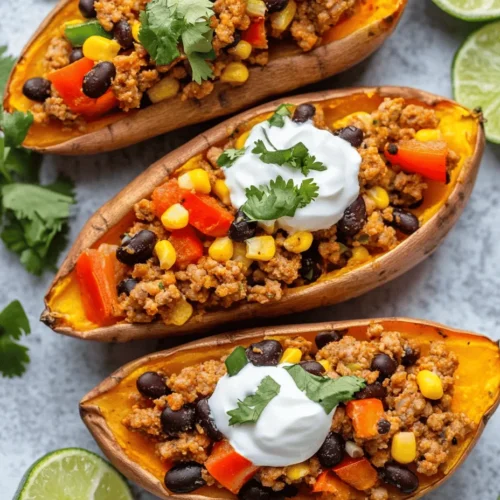 In the quest for healthy eating, the combination of flavor, nutrition, and convenience is paramount. Our High Protein Ground Turkey Stuffed Sweet Potato recipe perfectly encapsulates these ideals, offering a delicious dish that is as satisfying as it is wholesome. This vibrant meal features the natural sweetness of baked sweet potatoes, perfectly complemented by the savory richness of ground turkey and a medley of colorful vegetables. Not only does it provide a robust protein boost, but it also delivers essential nutrients, making it an excellent choice for anyone looking to enhance their diet without sacrificing taste.