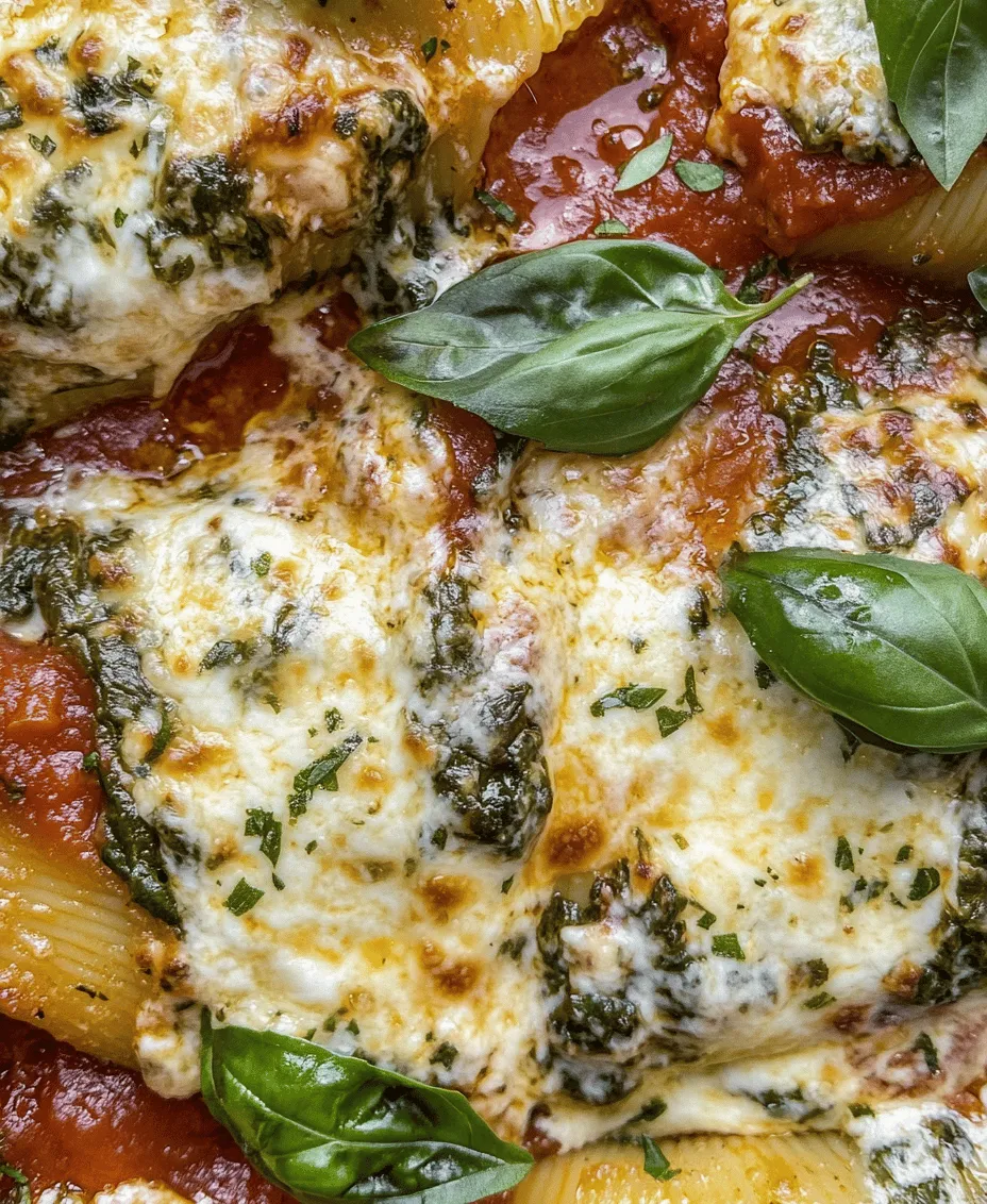 Discover the delightful combination of flavors in Easy Spinach & Ricotta Stuffed Shells, a dish that transforms classic comfort food into a gourmet experience. This recipe showcases the goodness of fresh ingredients like vibrant spinach and creamy ricotta cheese, making it a favorite among both adults and children. Perfect for a hearty family dinner or an impressive dish for entertaining guests, these stuffed shells offer a delectable taste and eye-catching presentation that is sure to please any palate.