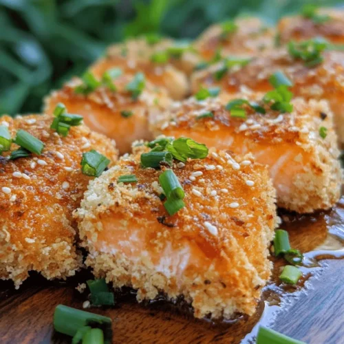 Crispy Honey Garlic Salmon Bites are an irresistible dish that has quickly gained popularity as both a delectable appetizer and a satisfying main course. With their mouthwatering flavor profile and delightful texture, these salmon bites perfectly encapsulate the essence of modern cooking. The combination of a sweet and savory honey garlic sauce paired with the satisfying crunch of the salmon creates an experience that tantalizes the taste buds and leaves diners craving more.