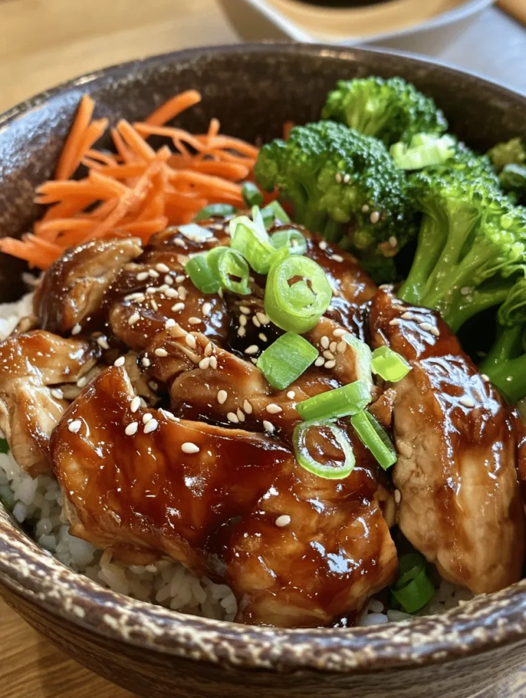 The Teriyaki Chicken Rice Bowl is a beloved staple within Asian cuisine, celebrated for its delightful fusion of flavors and textures. This dish combines tender chicken glazed in a savory-sweet teriyaki sauce, served over a bed of fluffy rice, and complemented with vibrant vegetables. It has gained popularity not only in restaurants but also in home kitchens, where food enthusiasts seek to replicate its deliciousness. Making this dish at home allows for greater control over the ingredients, particularly when it comes to the teriyaki sauce, which can be crafted to suit one’s personal taste preferences.