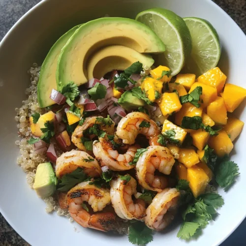 If you're in search of a delightful, nutritious meal that can be whipped up in no time, look no further than Shrimp and Avocado Bowls with Mango Salsa and Lime-Chili Sauce. This vibrant dish combines succulent shrimp, creamy avocado, and a zesty mango salsa, all drizzled with a tangy lime-chili sauce that brings everything together in a symphony of flavors. Not only does this recipe burst with freshness and taste, but it also provides a wealth of health benefits, making it an ideal choice for weeknight dinners or meal prep.