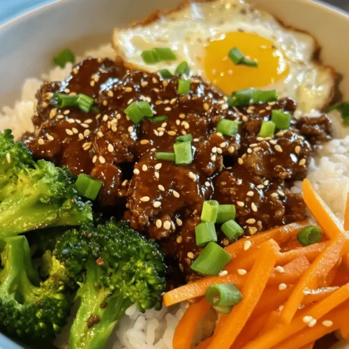 The Savory Korean Ground Beef Bowl is more than just a meal; it's a culinary experience that embodies the balance of flavors and textures that Korean cuisine is known for. The richness of the ground beef, the umami from the soy sauce, the sweetness from brown sugar, and the crunch of fresh vegetables come together to create a satisfying dish that appeals to both casual diners and seasoned chefs. The beauty of this bowl lies in its versatility—the flavors can be adjusted to suit individual tastes, whether you prefer a milder dish or one with a little extra kick.
