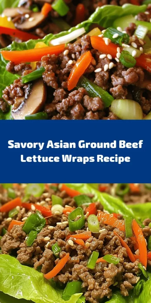 Enjoy a burst of flavor with these Asian-Style Ground Beef Lettuce Wraps! This quick and easy recipe combines seasoned ground beef with fresh veggies, all wrapped up in crisp lettuce leaves. Perfect for a light lunch or dinner, each bite is packed with savory goodness. With a preparation time of just 15 minutes, you’ll have a delicious meal ready in no time. Don’t forget to top with scallions and sesame seeds for added texture!