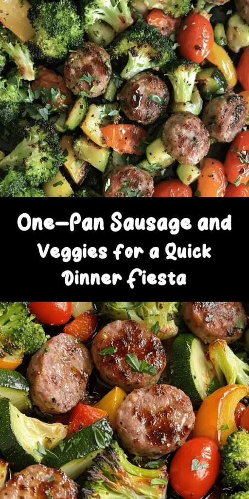 Looking for a quick and delicious dinner option? Try this One-Pan Flavor Fiesta: Sheet Pan Sausage and Veggies! Packed with Italian sausage, vibrant veggies, and a sprinkle of herbs, this easy recipe is a crowd-pleaser. Simply toss everything together, roast in the oven, and enjoy a colorful meal in just 40 minutes. Perfect for busy weeknights, and don’t forget the balsamic glaze for an extra flavor boost!