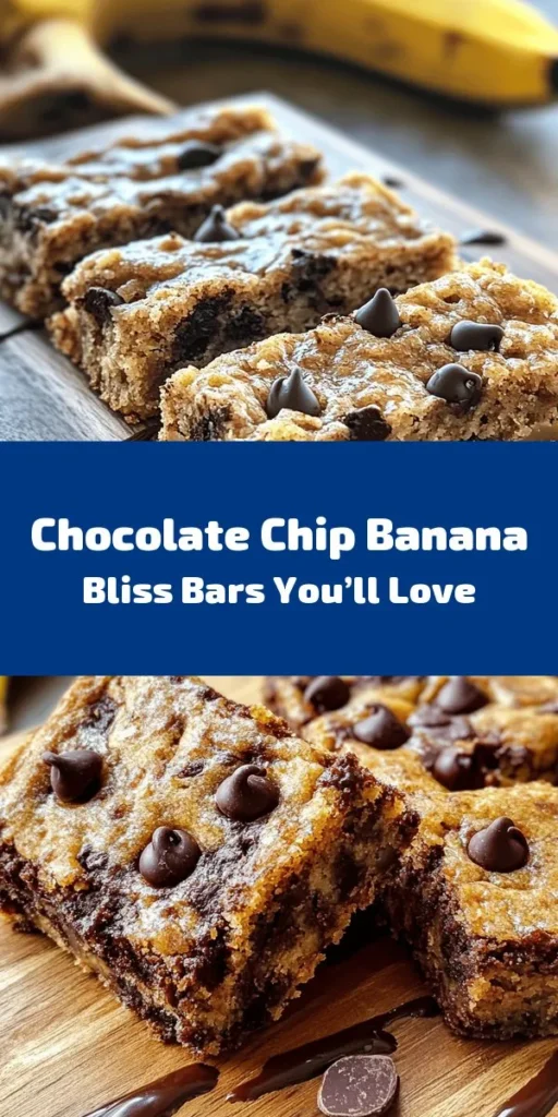Indulge in the ultimate sweet treat with these Chocolate Chip Banana Bliss Bars! Made with ripe bananas, applesauce, and melted coconut oil, these bars are moist and packed with flavor. The addition of dark chocolate chips brings a rich, decadent touch, while optional walnuts add a delightful crunch. Just 15 minutes of prep time and 25 minutes in the oven, and you'll have a delicious dessert perfect for any day of the week. Enjoy warm or at room temperature!
