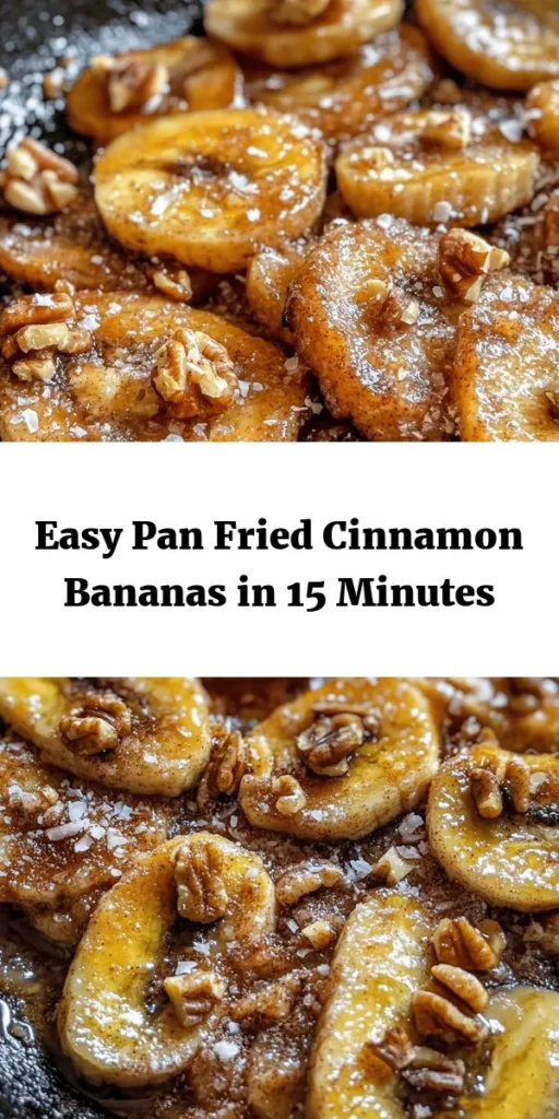 Indulge in the sweetness of these heavenly pan fried cinnamon bananas! This quick and easy recipe features sliced ripe bananas caramelized in a buttery brown sugar and cinnamon mix. Ready in just 15 minutes, it’s perfect for a delightful breakfast or a simple dessert. Top it off with your favorite toppings like walnuts, coconut, or whipped cream for an extra treat. Enjoy the warm, comforting flavors in every bite!