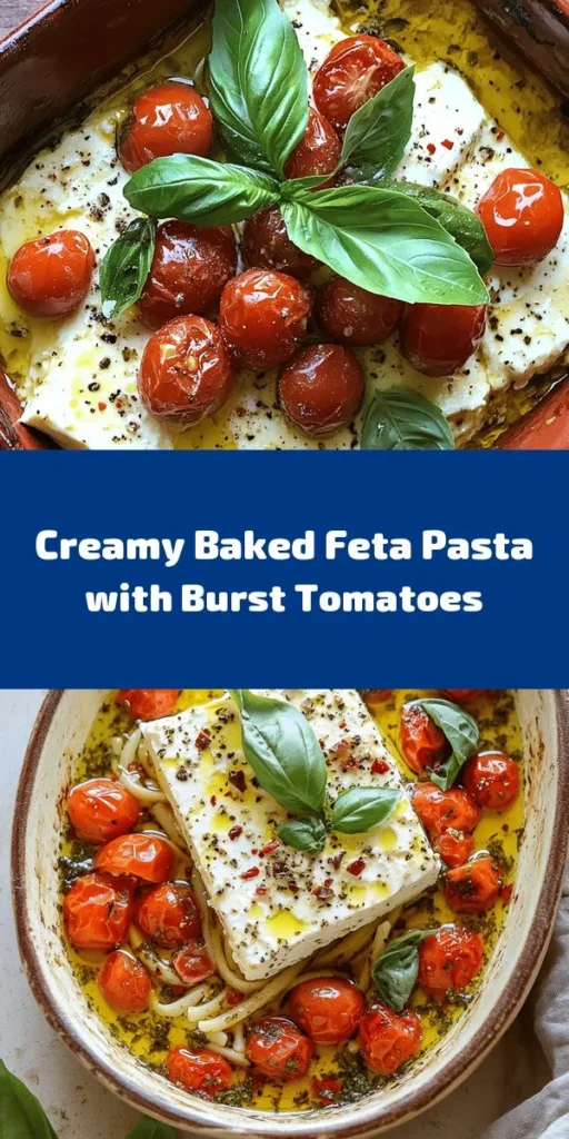 Enjoy a delightful twist on pasta night with this Baked Feta Pasta! Simple and delicious, this recipe features creamy feta baked with juicy cherry tomatoes, garlic, and spices to create a stunning sauce. Toss with your favorite pasta, add a sprinkle of fresh basil and Parmesan for the perfect finish. Ready in just 40 minutes, it's an easy weeknight meal or a fantastic dish to impress guests. Dive into this cheesy goodness today!