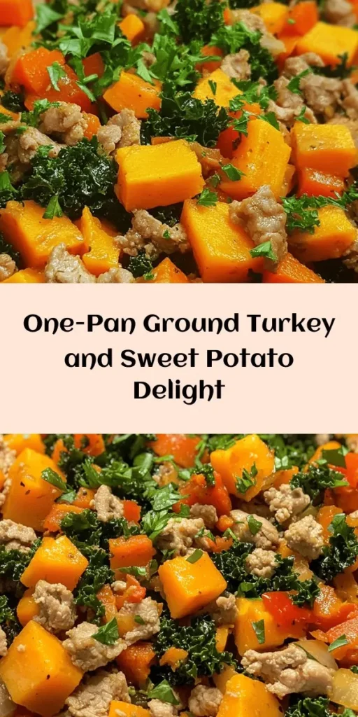 Looking for a delicious and nutritious meal? Try this Ground Turkey Sweet Potato Skillet! Packed with ground turkey, sweet potatoes, bell peppers, onions, and nutritious greens, this one-pan dish is full of flavor and easy to make. It's seasoned with smoked paprika and cumin for a tasty twist. Perfect for a quick weeknight dinner or meal prep, this recipe serves 4 and is ready in just 35 minutes. Enjoy a hearty meal without the fuss!