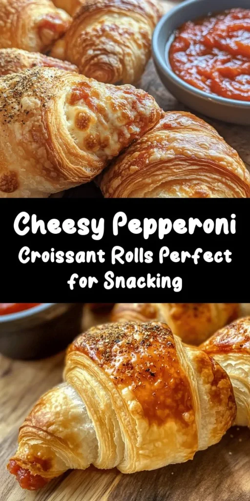 Treat yourself to these delicious Mozzarella Pepperoni Croissant Rolls, perfect for a snack or party appetizer! Using simple refrigerated crescent roll dough, you'll create golden-brown rolls filled with gooey mozzarella and savory pepperoni, all seasoned with a hint of Italian flair. Serve them warm and dip into marinara sauce for the ultimate flavor experience. Easy to make in just 30 minutes, these rolls are sure to impress your family and friends!