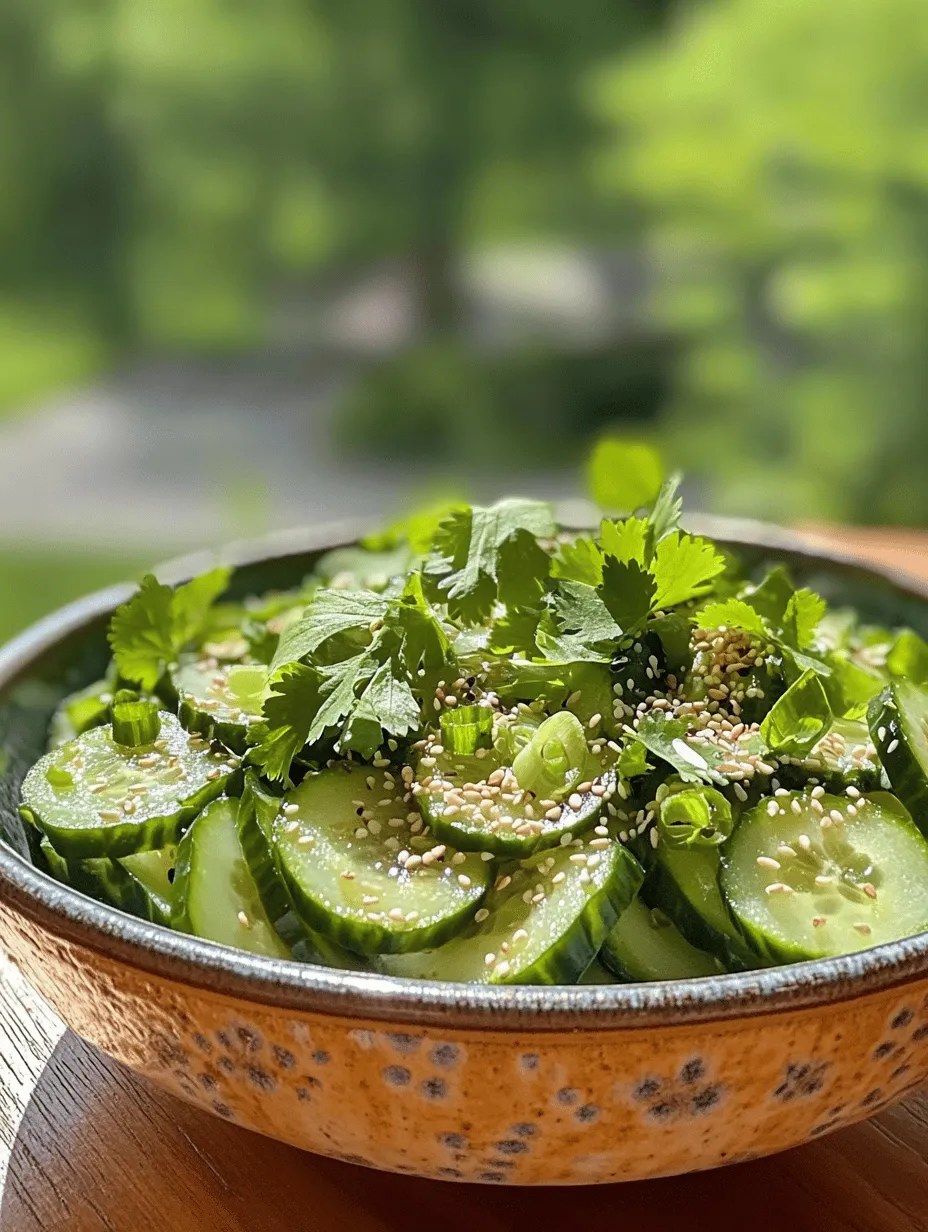 Cucumbers are often seen as a humble vegetable, but when used in the right way, they can transform a simple dish into a vibrant, flavorful delight. The "Crunchy Asian Cucumber Delight" is one such recipe that captures the essence of Asian cuisine—refreshing, healthy, and packed with flavor. This dish is not only appealing to the eyes with its bright colors and textures but also a delight for the palate, making it perfect for any occasion, whether it's a summer barbecue, a light lunch, or a festive gathering.