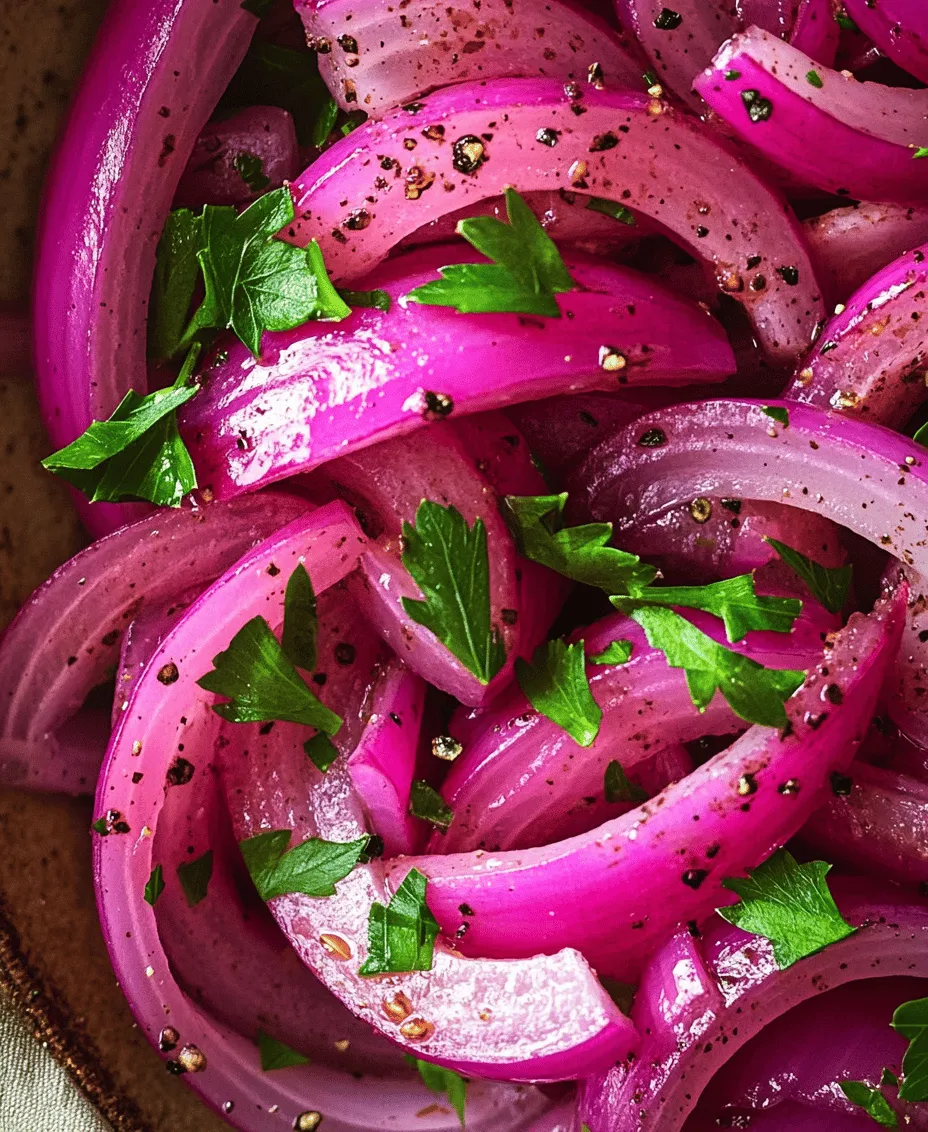 Sumac onions are a delightful side dish that brings a burst of flavor and color to any meal. Originating from Middle Eastern cuisine, this dish has gained popularity not only for its unique taste but also for its versatility. Sumac, a tart and tangy spice made from the dried berries of the sumac plant, pairs beautifully with the sharpness of onions, creating a balance that enhances a variety of dishes. This recipe is a celebration of simplicity and freshness, making it a favorite among those seeking quick yet impressive accompaniments to their meals.