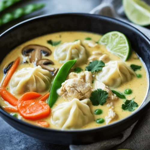 Curry dumpling soup is a dish that beautifully marries the rich, comforting essence of traditional soup with the delightful, textural intrigue of dumplings. With roots in various Asian cuisines, this dish has garnered popularity across cultures, celebrated not only for its vibrant flavors but also for its ability to bring people together. Its comforting warmth makes it a perennial favorite, especially during colder months or when one craves a hearty meal that nourishes both body and soul.