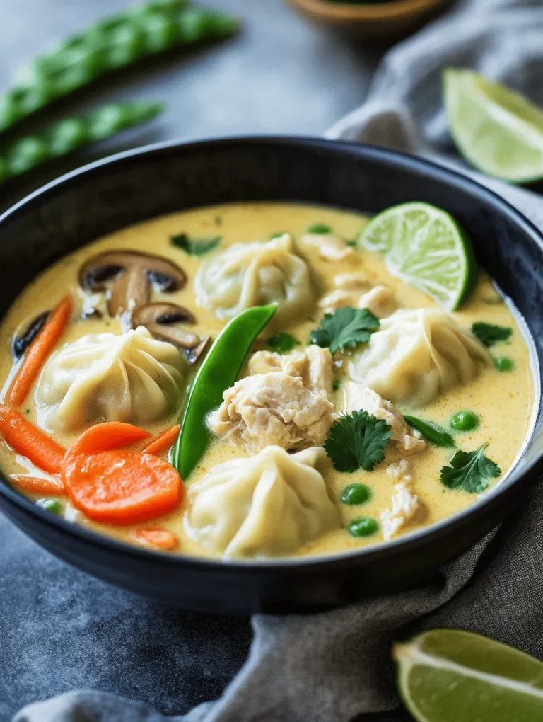 Curry dumpling soup is a dish that beautifully marries the rich, comforting essence of traditional soup with the delightful, textural intrigue of dumplings. With roots in various Asian cuisines, this dish has garnered popularity across cultures, celebrated not only for its vibrant flavors but also for its ability to bring people together. Its comforting warmth makes it a perennial favorite, especially during colder months or when one craves a hearty meal that nourishes both body and soul.