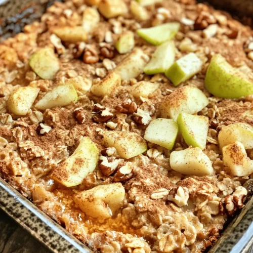 In today’s health-conscious world, finding a breakfast that is both nutritious and delicious can be a challenge. Many of us are balancing busy schedules, work commitments, and family responsibilities, making it difficult to prioritize wholesome meals in the morning. Enter the Irresistible Healthy Apple Oatmeal Breakfast Bake—a perfect solution for busy mornings, meal prep, or a delightful family brunch. This dish is not just a breakfast option; it’s a delightful way to start your day filled with the warmth of cinnamon and the natural sweetness of baked apples.