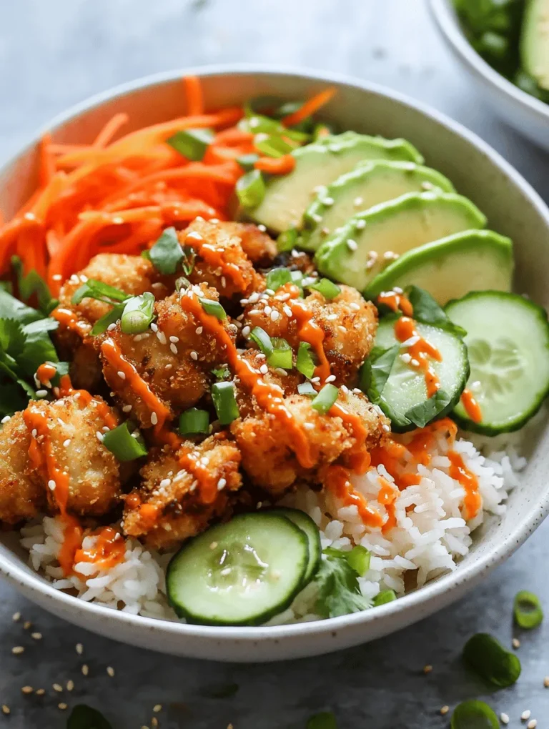 Bang Bang Chicken has become a popular dish in many Asian-inspired restaurants, famed for its rich flavors and satisfying textures. The dish is believed to have originated from Chinese cuisine, where it traditionally features chicken tossed in a spicy and sweet sauce. The name "Bang Bang" is said to derive from the sound made when the chicken is pounded into tender morsels. Over time, this dish has evolved, and the modern adaptation often includes a variety of fresh vegetables and is served in a bowl format, making it not only visually appealing but also convenient for both preparation and consumption.