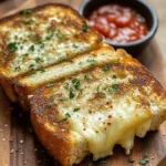 Grilled cheese sandwiches have long been a staple in kitchens around the world, celebrated for their comforting taste and simplicity. Whether enjoyed as a quick lunch or a late-night snack, the classic combination of crispy, buttery bread and melted cheese is hard to resist. However, what if we told you there’s a way to elevate this beloved dish to new heights? Introducing the Garlic Bread Grilled Cheese Delight—a mouthwatering twist that marries the irresistible flavors of garlic bread with the gooey goodness of grilled cheese.