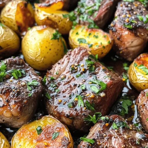 Garlic Butter Steak Bites and Potatoes is more than just a meal; it is a celebration of flavors and textures that appeals to a wide range of palates. The combination of juicy steak bites and perfectly roasted baby potatoes creates a balanced dish that is both comforting and elegant. The allure of this dish lies in its simplicity, yet it delivers a gourmet experience that rivals what you might find at a fine dining restaurant.