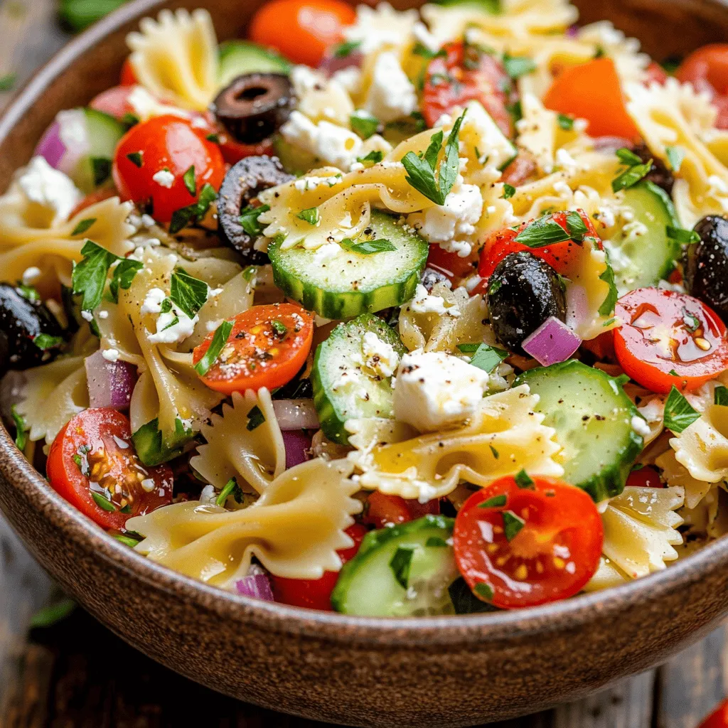 One of the most appealing aspects of Bow Tie Bliss Pasta Salad is its versatility. It serves beautifully as a side dish, complementing grilled meats and fish, or can take center stage as a light main course. The combination of textures and flavors makes it a delightful addition to any table, and its eye-catching presentation ensures it will be a conversation starter.