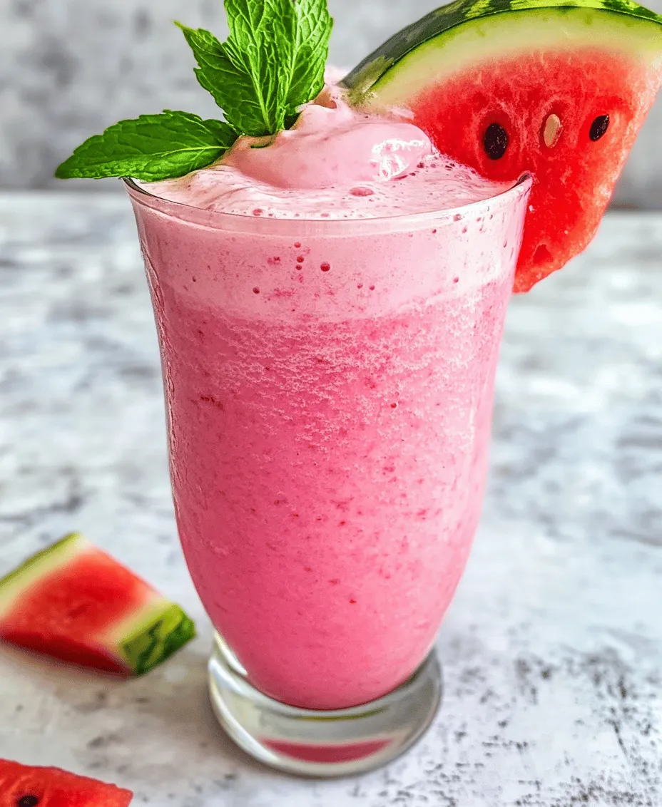 Smoothies have taken the health-conscious world by storm, becoming a staple for breakfast, snacks, or post-workout refreshments. Their vibrant colors and delicious flavors make them not only visually appealing but also packed with nutrients that support a healthy lifestyle. Among the myriad of smoothie options, the Refreshing Watermelon Smoothie stands out as a quintessential summer drink. With its juicy, hydrating profile, it perfectly encapsulates the essence of warm weather and outdoor fun.