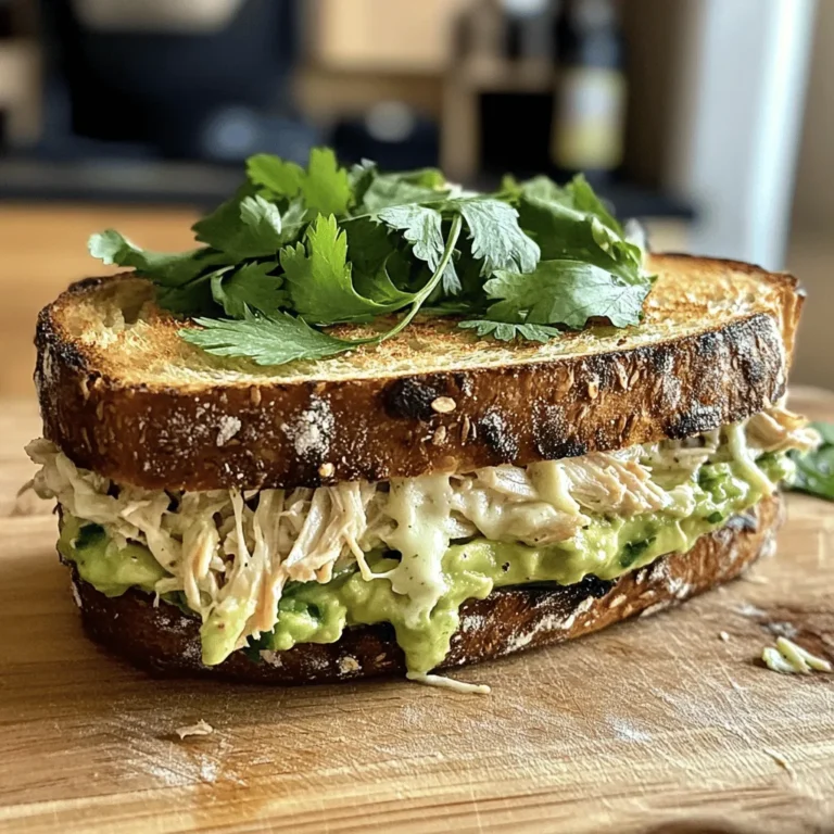 When it comes to crafting a balanced meal, understanding the nutritional benefits of each ingredient is key. The Chicken Avocado Melt Sandwich boasts several components that contribute to a nutritious profile.
