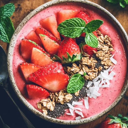 Smoothie bowls have taken the culinary world by storm, emerging as a popular choice for breakfast or a nutritious snack. They combine the convenience of a smoothie with the delightful experience of a bowl meal, allowing for creativity and personalization. One of the most vibrant and refreshing versions is the Watermelon and Strawberry Smoothie Bowl. This delightful dish not only pleases the eyes with its colorful presentation but also tantalizes the taste buds with a perfect balance of sweetness and freshness.