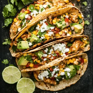 Tacos have long held a special place in the hearts and stomachs of food enthusiasts around the world, and when you introduce a delightful fusion of flavors inspired by traditional street food, you create something truly extraordinary. Enter Crazy Good Street Corn Chicken Tacos, a dish that not only satisfies taco lovers but also appeals to anyone seeking a quick, flavorful meal. This recipe combines the best elements of classic Mexican street corn—elote—with tender, marinated chicken, resulting in a vibrant and mouth-watering taco that will have you coming back for seconds.