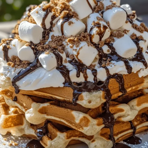 S’mores are a beloved treat that combines the irresistible flavors of chocolate, marshmallows, and graham crackers. This classic campfire delight is often associated with warm summer nights spent around a crackling fire, where friends and family come together to create this gooey, sweet confection. However, imagine transforming this delightful treat into a breakfast masterpiece that can be enjoyed any time of the day. With that in mind, we present a comprehensive guide to creating indulgent S’mores Waffles that are sure to please both kids and adults alike. These waffles boast a crispy exterior and a gooey, sweet center that captures the essence of traditional s’mores, making them a perfect start to your day or a special dessert to share.