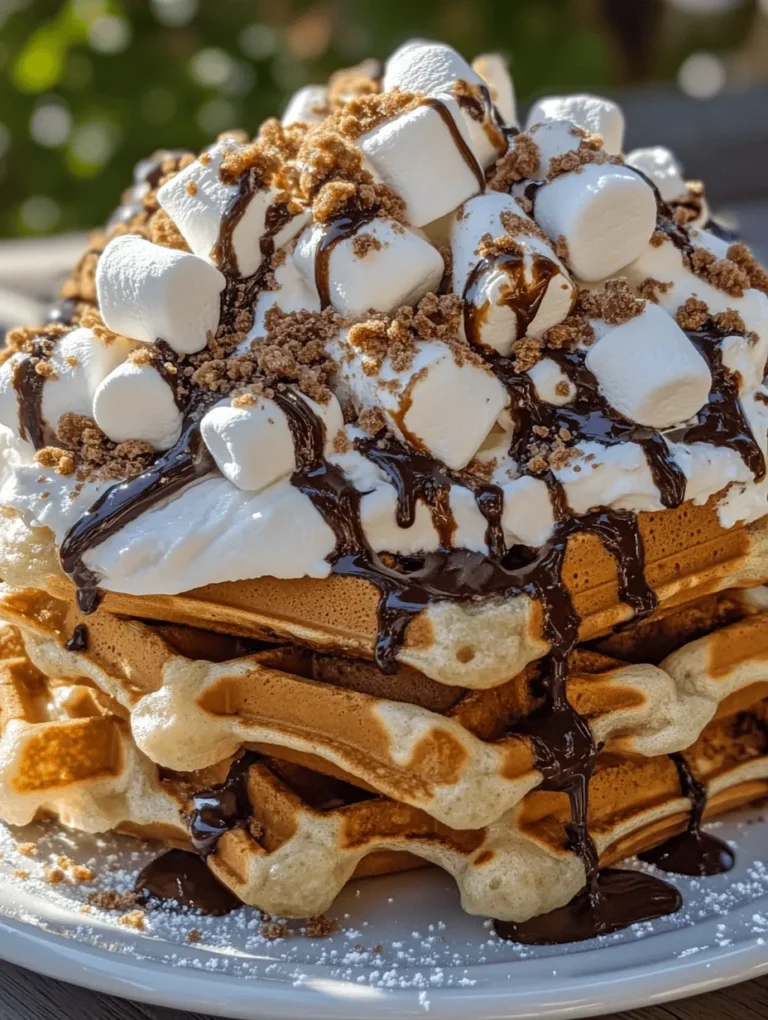 S’mores are a beloved treat that combines the irresistible flavors of chocolate, marshmallows, and graham crackers. This classic campfire delight is often associated with warm summer nights spent around a crackling fire, where friends and family come together to create this gooey, sweet confection. However, imagine transforming this delightful treat into a breakfast masterpiece that can be enjoyed any time of the day. With that in mind, we present a comprehensive guide to creating indulgent S’mores Waffles that are sure to please both kids and adults alike. These waffles boast a crispy exterior and a gooey, sweet center that captures the essence of traditional s’mores, making them a perfect start to your day or a special dessert to share.