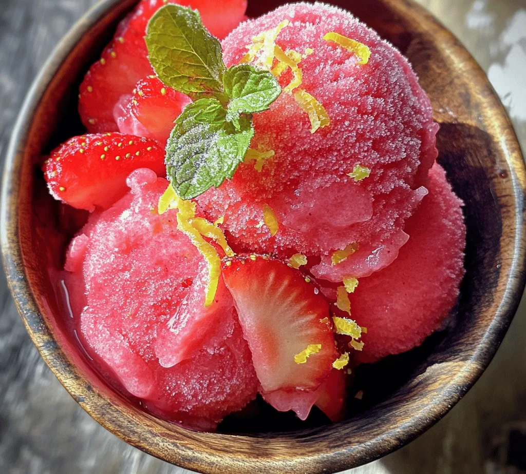In recent years, homemade sorbets have surged in popularity, with many people seeking out simple yet satisfying frozen desserts to enjoy during the warm months. As temperatures rise and the sun shines bright, there's nothing quite like a scoop of refreshing sorbet to cool off. Among the myriad of flavors available, strawberry lemon sorbet stands out as a quintessential summer favorite, combining the sweetness of ripe strawberries with the zesty brightness of freshly squeezed lemon juice. This delightful treat not only tantalizes the taste buds but also provides a burst of refreshing flavor that is perfect for warm weather gatherings, picnics, or simply a quiet afternoon on the porch.