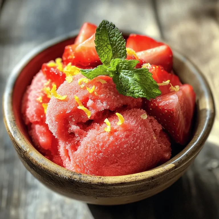 In recent years, homemade sorbets have surged in popularity, with many people seeking out simple yet satisfying frozen desserts to enjoy during the warm months. As temperatures rise and the sun shines bright, there's nothing quite like a scoop of refreshing sorbet to cool off. Among the myriad of flavors available, strawberry lemon sorbet stands out as a quintessential summer favorite, combining the sweetness of ripe strawberries with the zesty brightness of freshly squeezed lemon juice. This delightful treat not only tantalizes the taste buds but also provides a burst of refreshing flavor that is perfect for warm weather gatherings, picnics, or simply a quiet afternoon on the porch.