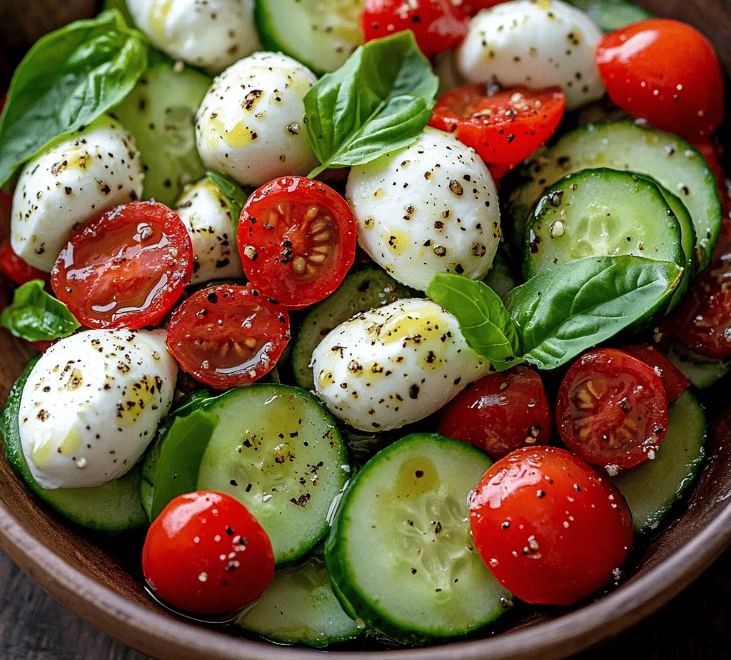 Understanding the components of the Zesty Cucumber Caprese Salad Delight is crucial for crafting the perfect dish. Each ingredient plays a significant role in the overall flavor profile and texture of the salad. Here’s a closer look at the main ingredients you’ll need: