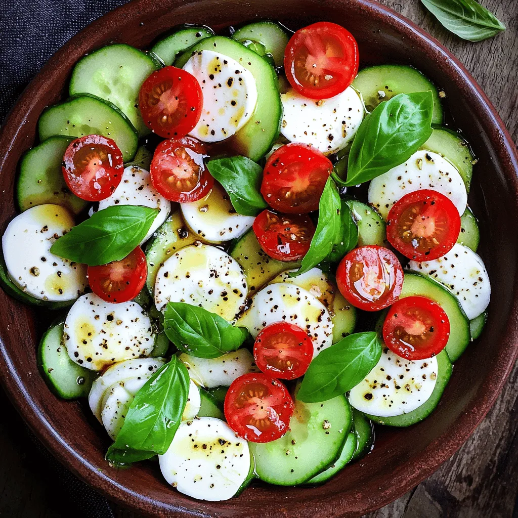 Understanding the components of the Zesty Cucumber Caprese Salad Delight is crucial for crafting the perfect dish. Each ingredient plays a significant role in the overall flavor profile and texture of the salad. Here’s a closer look at the main ingredients you’ll need: