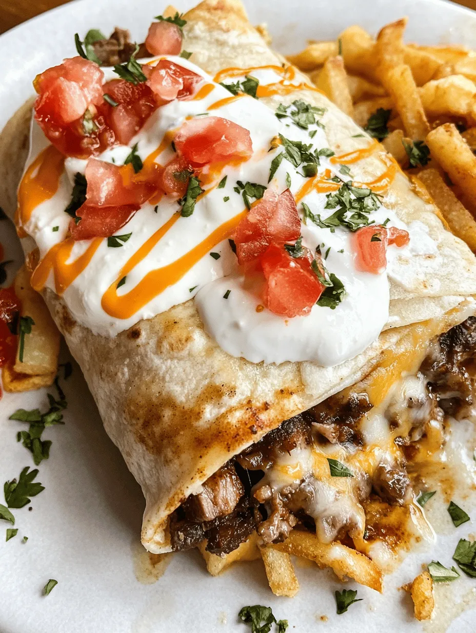 At the heart of our Steak & Cheese Dirty Fry Burritos lies flank steak, a flavorful cut of beef that is perfect for this recipe. Known for its rich beefy flavor and lean texture, flank steak is an excellent choice for marinating and grilling. When cooked properly, it becomes tender and juicy, making it the perfect filling for our burritos.