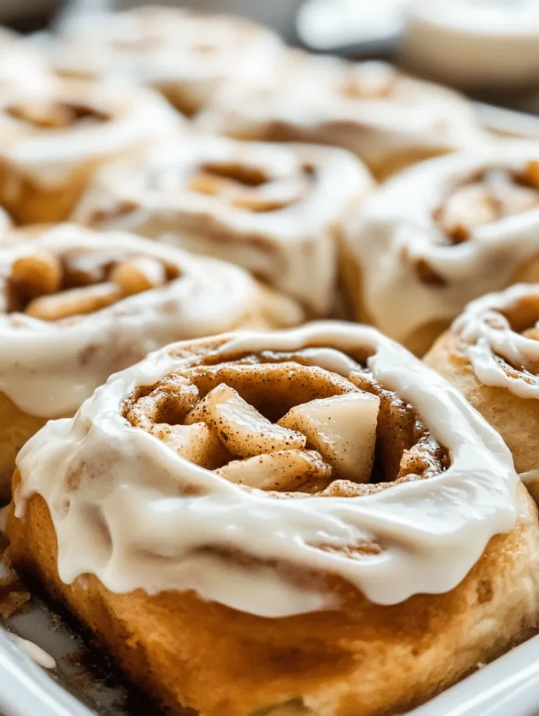 There's something undeniably comforting about homemade cinnamon rolls, an indulgent treat that combines warm, pillowy dough with the fragrant aromas of cinnamon and sugar. This classic breakfast item has captured the hearts of many, becoming a beloved staple in kitchens across the globe. However, when you elevate this traditional recipe with the addition of fresh apples and a luscious cream cheese frosting, you create a dessert that is not only irresistible but also bursting with flavor.