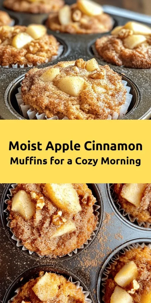 Treat yourself to these irresistible moist apple cinnamon muffins, perfect for a cozy morning or afternoon snack! With fresh diced apples, a touch of warm cinnamon, and a delightful crunch from walnuts or pecans, these muffins are bursting with flavor. Easy to make in just 35 minutes, they are sure to become a family favorite. Enjoy them warm or at room temperature and savor the comforting flavors of fall in every bite!