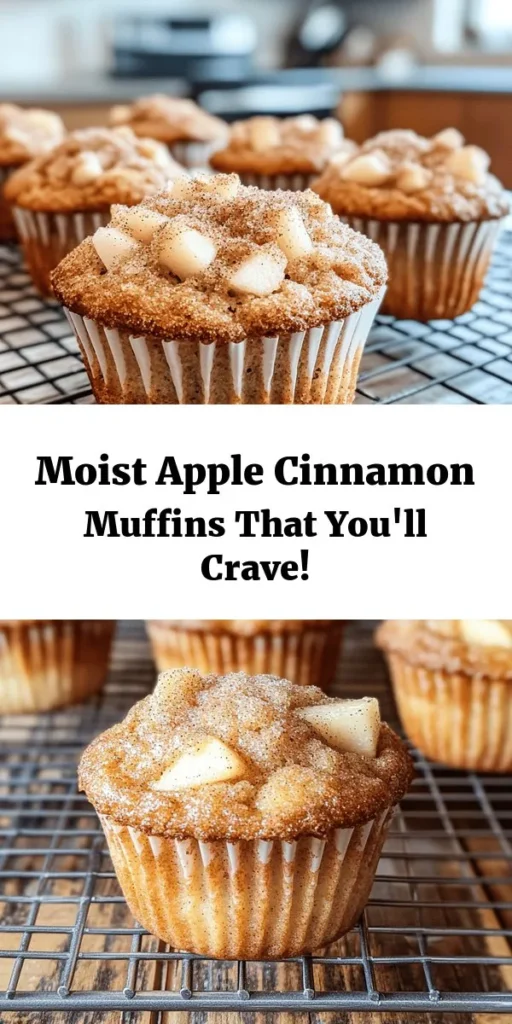 Whip up a batch of these irresistible moist apple cinnamon muffins that are perfect for any occasion! With a delightful blend of diced apples, warm cinnamon, and a buttery base, these muffins are irresistibly soft and full of flavor. They're simple to make and only take 40 minutes! Ideal for breakfast, snacks, or dessert, you can savor them fresh or freeze for later. Enjoy a taste of autumn with every delicious bite!