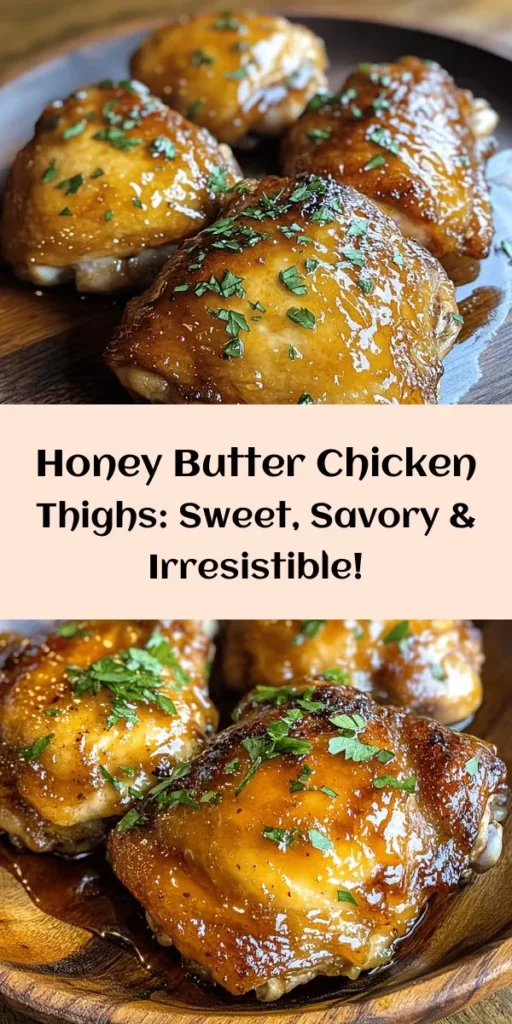 Treat your taste buds to this Sweet & Savory Honey Butter Chicken recipe! With juicy, marinated chicken thighs coated in a crispy flour crust and drizzled with a luscious honey butter glaze, this dish is perfect for any occasion. Easy to prepare, it combines the warmth of spices with a hint of sweetness. Serve it up with your favorite sides for a delightful meal the whole family will love. Perfect for weeknight dinners or special gatherings! 🍯🐔