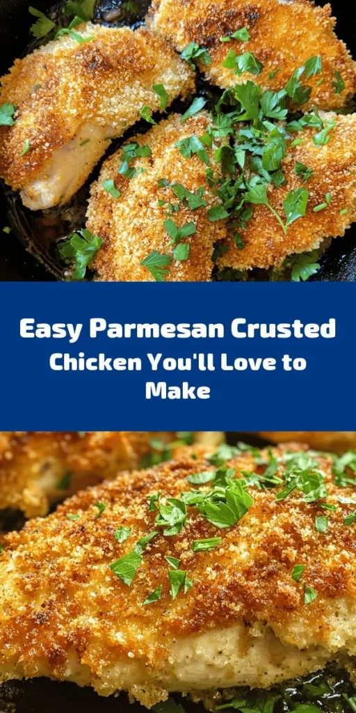Try this easy copycat Longhorn Parmesan Crusted Chicken recipe for a delicious family dinner! Juicy chicken breasts are coated in a crispy blend of Parmesan cheese and breadcrumbs, seasoned to perfection. This dish is simple to make, featuring a flavorful garlic and onion powder mix, all baked to golden brown goodness. Serve with fresh parsley for a pop of color. Perfect for a cozy night in or impressing guests! Enjoy a restaurant-quality meal at home!